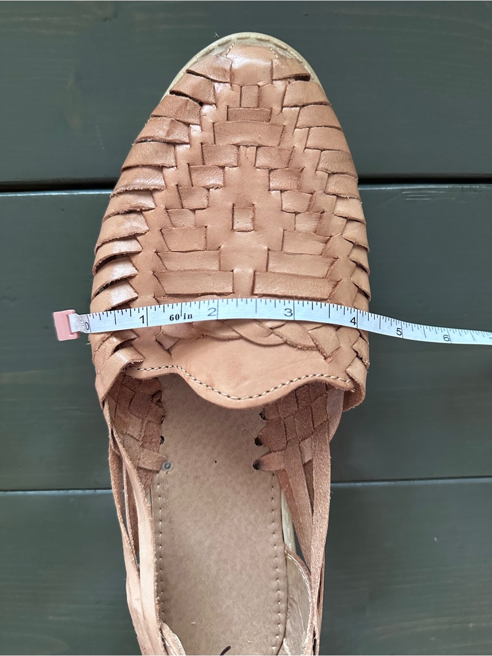 Braided Leather Huaraches Espadrilles Flats in Tan - Picture 10 of 10